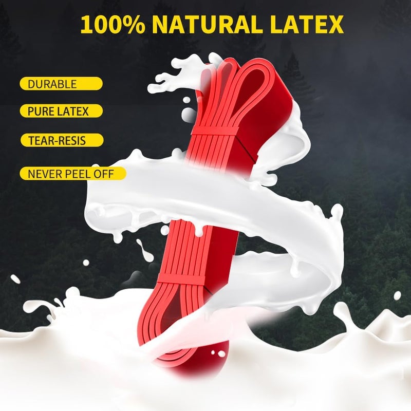ROSAPOAR Resistance Band Pull up Band Fitness Exercise Bands Natural Latex for Workout Body Stretch Powerlifting Band Fitness Sport Training at Home/The Gym - Image 4